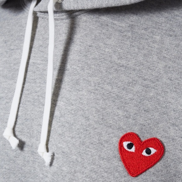 🌸SOLD🌸Comme des Garçons (CDG) PLAY gray hoodie - Picture 2 of 4